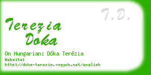 terezia doka business card