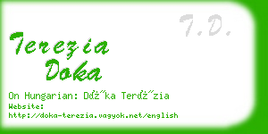 terezia doka business card